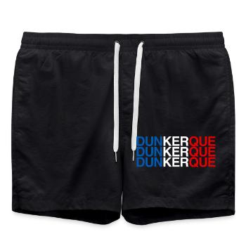 DUNKERQUE France French Flag - Swim Trunks - black - Front - AI Model Male 185 light (185cm)