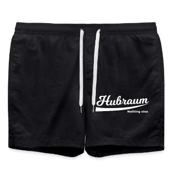 Hubraum und Motorsport - Badeshorts - Schwarz - Vorne - AI Model Male 185 light (185cm)