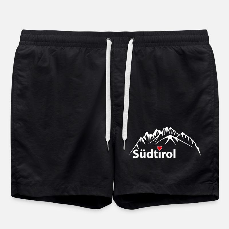 Die Dolomiten, Berge Südtirol - Badeshorts - Schwarz
