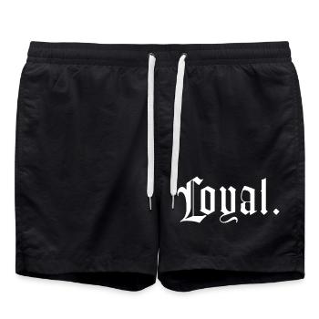 Loyal - Street Art - Valeurs intérieures Loyauté - Short de bain - noir - Devant - AI Model Male 185 light (185cm)