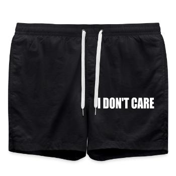 I dont care - Swim Trunks - black - Front - AI Model Male 185 light (185cm)