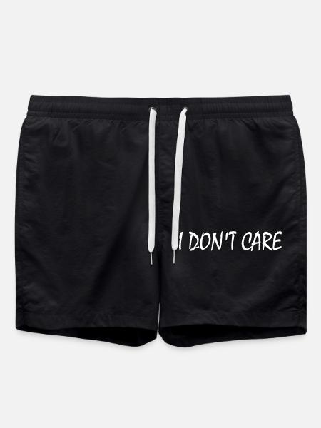 I dont care - Swim Trunks - black