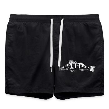 Zander Graphic – Design d’art ligneux pour pêcheurs - Short de bain - noir - Devant - AI Model Male 185 light (185cm)