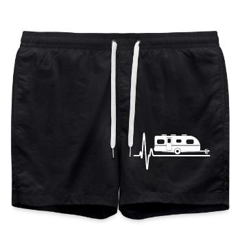 Heartbeat Caravan Silhouette - Short de bain - noir - Devant - AI Model Male 185 light (185cm)