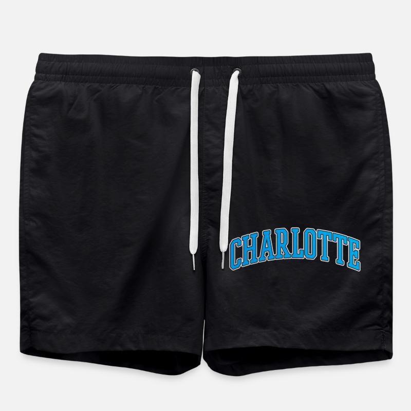 Charlotte Curved Varsity Arc - Swim Trunks - black