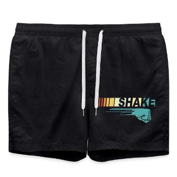 Funny Couple Shake N Bake - Car Racing Lover Gift - Swim Trunks - black - Front - AI Model Male 185 light (185cm)