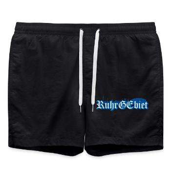 Ruhrgebiet Gelsenkirchen GE Schalke - Badeshorts - Schwarz - Vorne - AI Model Male 185 light (185cm)
