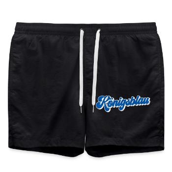 Königsblau | Gelsenkirchen Schalke Geschenkidee - Badeshorts - Schwarz - Vorne - AI Model Male 185 light (185cm)