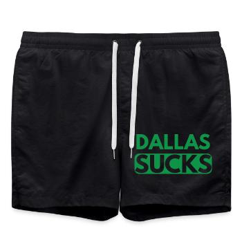 Dallas Sucks - Swim Trunks - black - Front - AI Model Male 185 light (185cm)