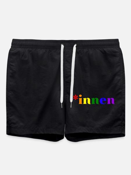 *innen Gendern - Badeshorts - Schwarz