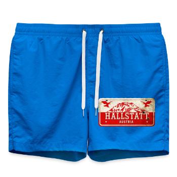 Hallstatt Austrian vintage sign - Swim Trunks - cobalt blue - Front