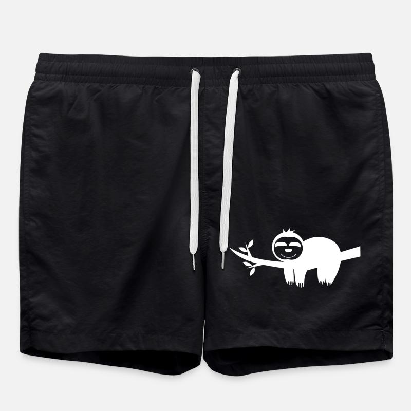 Faultier - Badeshorts - Schwarz