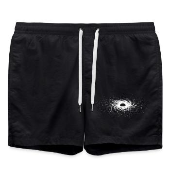 Black Hole Galaxy Universe - Swim Trunks - black - Front - AI Model Male 185 light (185cm)