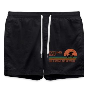 Papa cycliste - Short de bain - noir - Devant - AI Model Male 185 light (185cm)