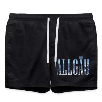 Allgäu Bavaria Germany Europe Winter Mountains - Swim Trunks - black - Front - AI Model Male 185 light (185cm)