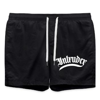 intruder hacker intruder clan sticker computer - Swim Trunks - black - Front - AI Model Male 185 light (185cm)