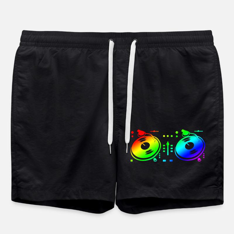 Turntable Disc Jockey - Badeshorts - Schwarz