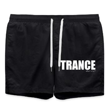 Trance - what else? - Badeshorts - Schwarz - Vorne - AI Model Male 185 light (185cm)