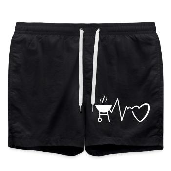Grill Heart Rhythm - Swim Trunks - black - Front - AI Model Male 185 light (185cm)