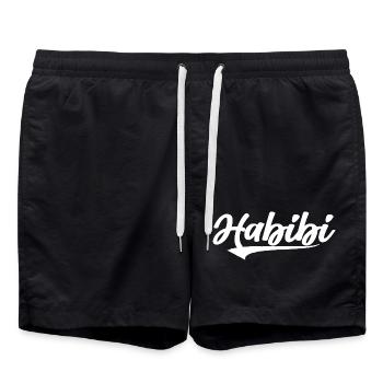habibi liebling schatz freundin beste besti liebe - Badeshorts - Schwarz - Vorne - AI Model Male 185 light (185cm)