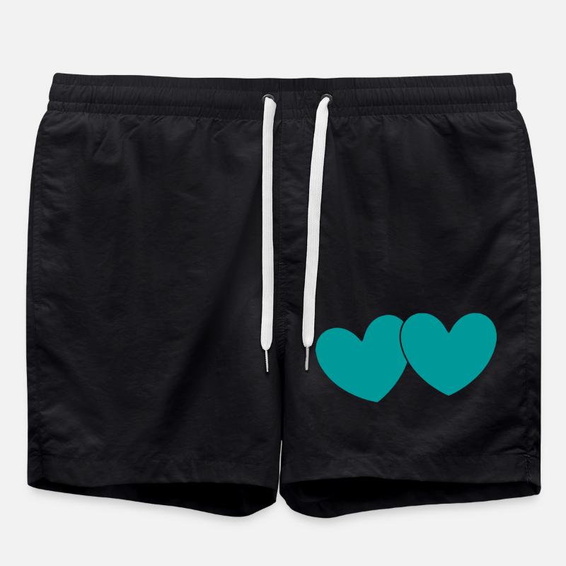 Saint-Valentin, Saint-Valentin, Saint-Valentin - Short de bain - noir
