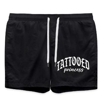 tatouage tatouage aiguille encre princesse princesse - Short de bain - noir - Devant - AI Model Male 185 light (185cm)