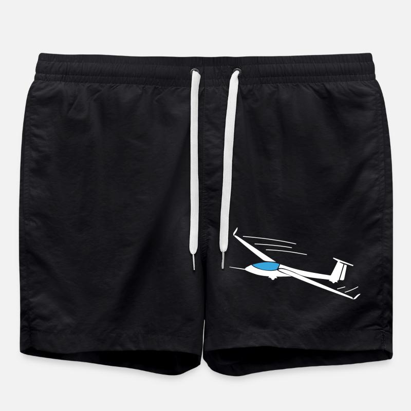 Glider glider pilot gift ideas - Swim Trunks - black