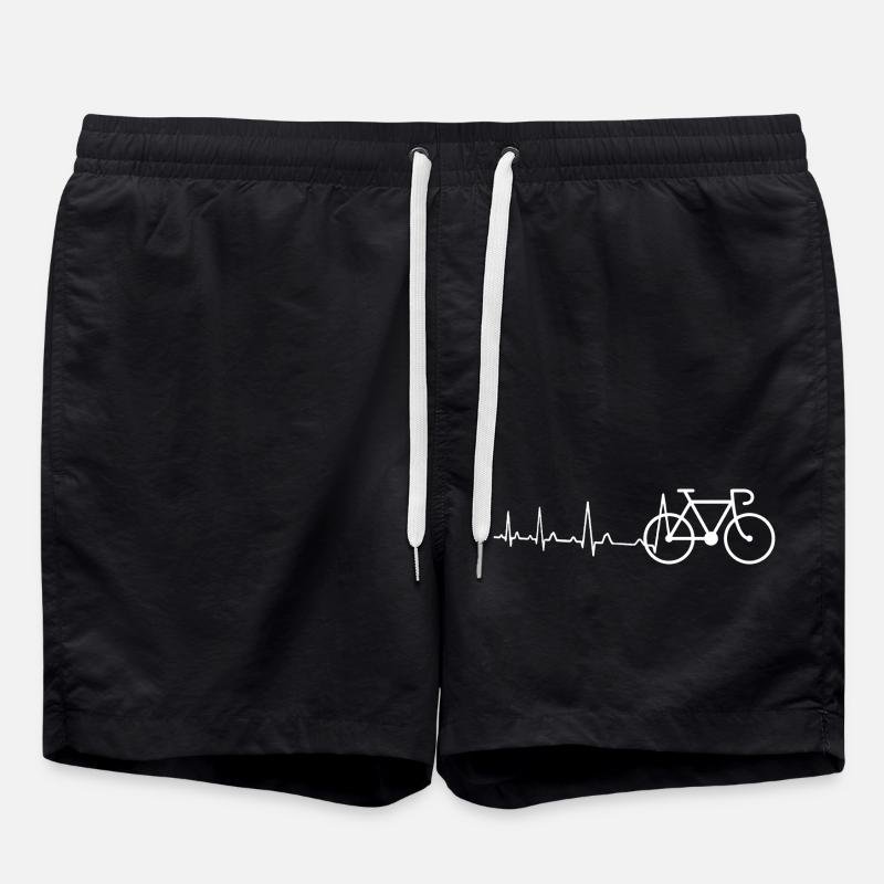 Herzschlag Rennrad - Badeshorts - Schwarz