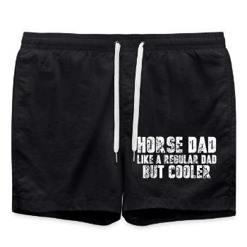Horse dad cool - Swim Trunks - black - Front - AI Model Male 185 light (185cm)