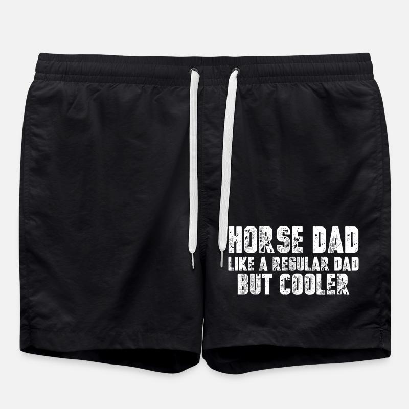 Horse dad cool - Badeshorts - Schwarz