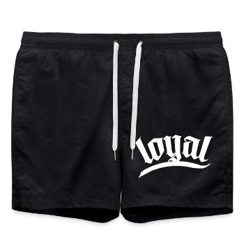 loyal jeu gang équipe clan bro frères équipage bobber - Short de bain - noir - Devant - AI Model Male 185 light (185cm)