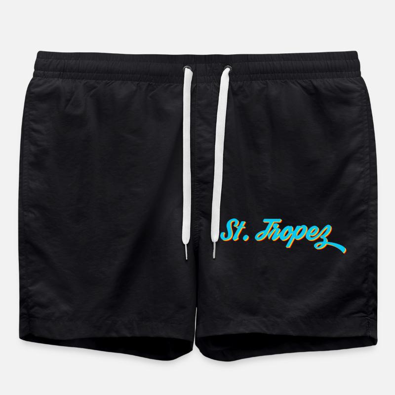 St. Tropez Neon Calligraphy - Swim Trunks - black
