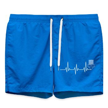 Herzschlag 3D Druck funny TShirt Design - Badeshorts - Cobalt blue - Vorne