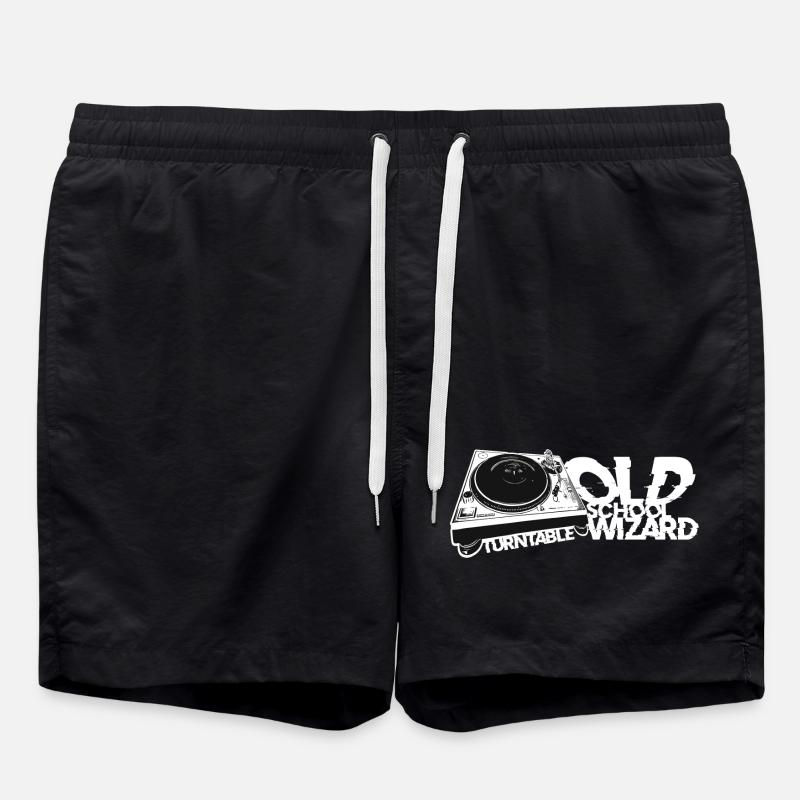 Platine DJ Old School Wizard - Short de bain - noir