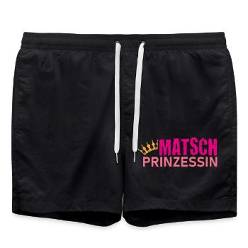 Muddy run shirt Matsch Prinzessin Laufshirt Team - Badeshorts - Schwarz - Vorne - AI Model Male 185 light (185cm)