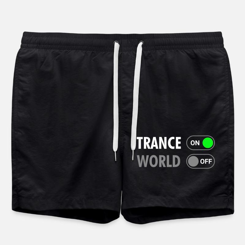 Trance On World Off - Rave Style - Swim Trunks - black