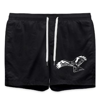 Falcon in white - Swim Trunks - black - Front - AI Model Male 185 light (185cm)