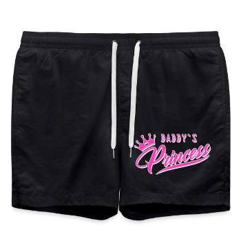 daddys girl princess queen baby newborn parents dad - Swim Trunks - black - Front - AI Model Male 185 light (185cm)