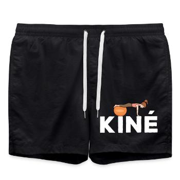 Kiné Cadeau pour Masseur Kinésithérapeute - Short de bain - noir - Devant - AI Model Male 185 light (185cm)