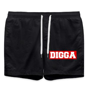 Digga - Badeshorts - Schwarz - Vorne - AI Model Male 185 light (185cm)