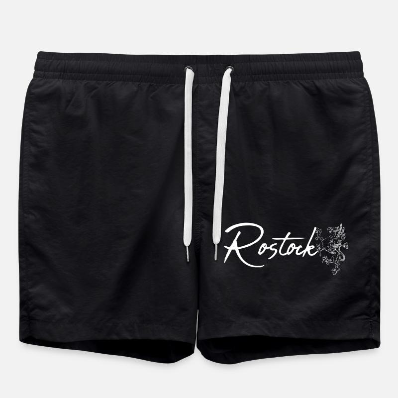 Rostock lettering with Greif - Swim Trunks - black