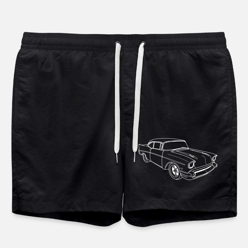 Old American car - Swim Trunks - black