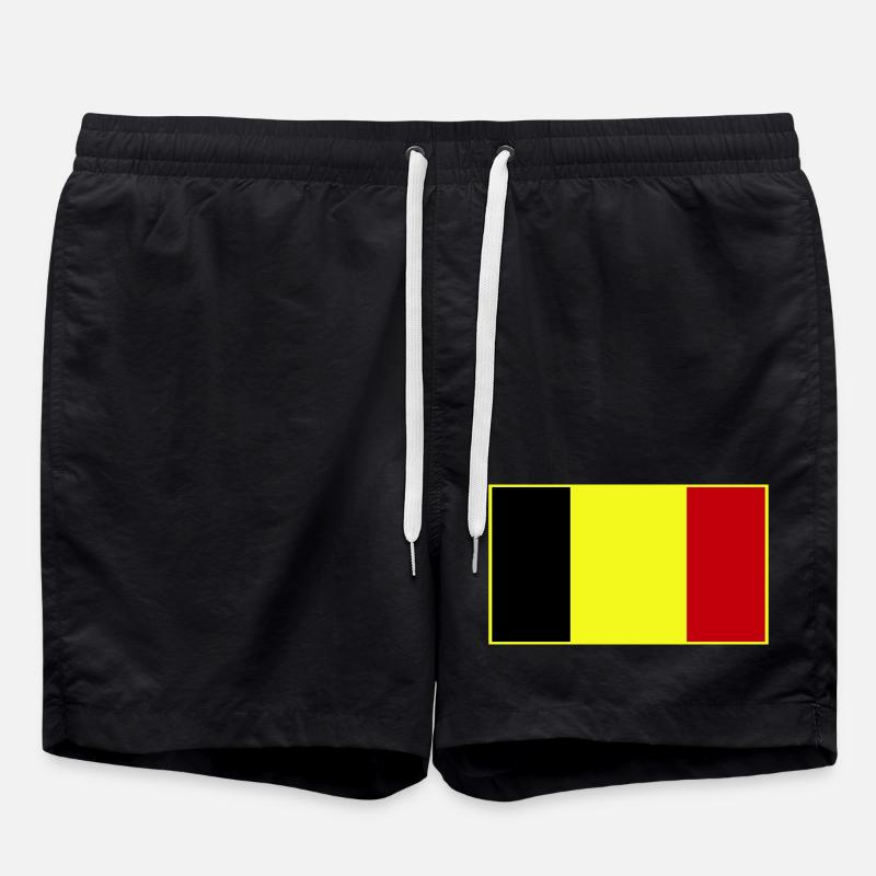 Anpassbare dreifarbige Flagge - Badeshorts - Schwarz
