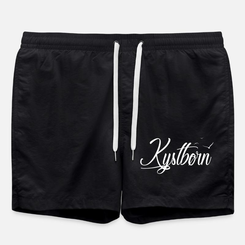 Kystbørn - Coastal child - Swim Trunks - black