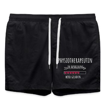 Physiotherapeutin in Ausbildung Geschenk - Badeshorts - Schwarz - Vorne - AI Model Male 185 light (185cm)