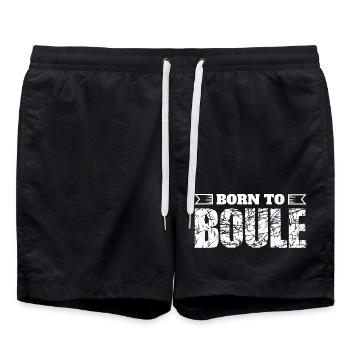 Né à Boule! Boule balls pour boules pour boules - Short de bain - noir - Devant - AI Model Male 185 light (185cm)