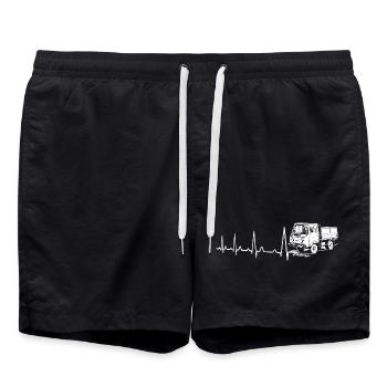 Heartbeat Multicar M25 DDR Mobylette Camion w - Short de bain - noir - Devant - AI Model Male 185 light (185cm)
