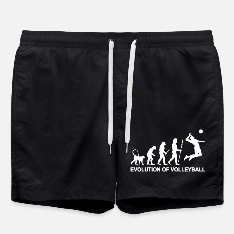 Evolution of volleyball - Swim Trunks - black