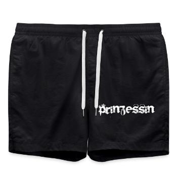 Prinzessin - Badeshorts - Schwarz - Vorne - AI Model Male 185 light (185cm)