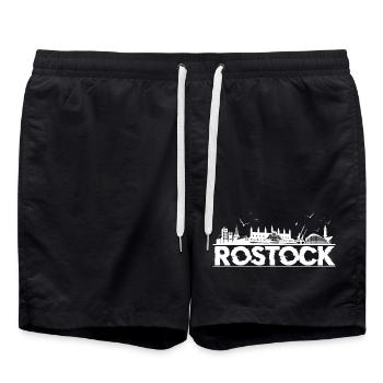 Rostock Silhouette - Badeshorts - Schwarz - Vorne - AI Model Male 185 light (185cm)